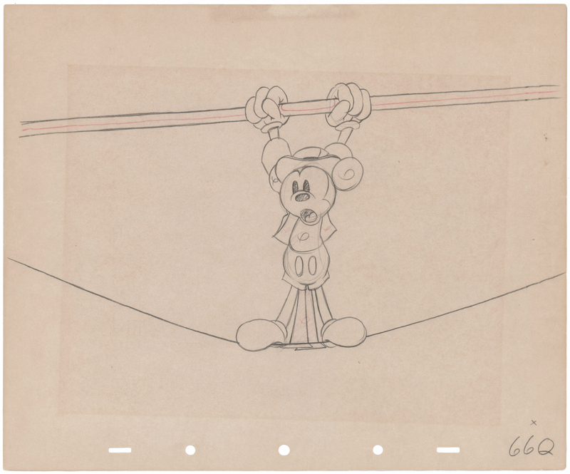Lot 799 Mickey Mouse production drawing from Mickey's Circus